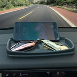 No Slip Car Dashboard Grip Pad,Anti Skid Rubber Automobile Visor Organizer Holder Tray Storage Stand for Sunglasses,Key Chain,Coins,Pens,Cell Phone,GPS Navigator(Gray)