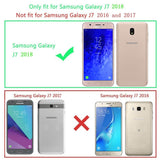Galaxy J7 2018 Case/J7 V Case 2018/Galaxy J7 Refine Case/Galaxy J7 Star Case, ERAGLOW Luxury PU Leather Wallet Flip Protective Case Cover w Card Slots & Stand for Samsung Galaxy J737 (Black)
