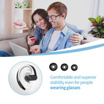 YUWISS Bluetooth Headset [36Hrs Playtime, 2 Batteries, V4.2] Wireless Bluetooth Earpiece for Cell Phone Noise Canceling Car Earbuds Headphones with Mic Compatible with iPhone Samsung Android (Black)