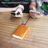 Jackery External Battery Charger Giant+ 12000mAh Dual USB Portable Battery Charger/External Battery Pack/Phone Backup Power Bank with Emergency Flashlight for iPhone, Samsung and Others - Orange