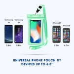 Mpow 084 Waterproof Phone Pouch Floating, IPX8 Universal Waterproof Case Underwater Dry Bag Compatible iPhone Xs Max/Xr/X/8/8plus/7/7plus Galaxy s9/s8 Note 9/8 Google Pixel up to 6.5" (Blue, Green)