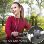 TUNAI Button Media Remote Control - Bluetooth 5.0 Wireless 6 Button Remote for iPhone and Android Smartphones - Play/Pause, Next/Last Track, Volume, Calls, Siri/Assistant, Camera and Video Recording