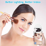 Selfie Ring Light, 2 Pack Rechargable 36 LED Natural Light Lighting Clip On Phone Tablet Laptop Photography Phone Camera Photos Video by BOIROS