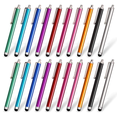 homEdge Stylus Pen Set of 20 Pack, Universal Capacitive Touch Screen Compatible with iPad, iPhone, Samsung, Kindle Tough, Compatible with All Device with Capacitive Touch Screen – 10 Color