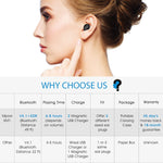 Mpow EM1 Bluetooth Earpiece, V4.1 Wireless Headphones, 6-Hr Playing Time Mini Bluetooth Earbud with Microphone, Invisible Car Bluetooth Headset for Cell Phone (One Pcs, Two Charger)