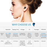 Mpow EM1 Bluetooth Earpiece, V4.1 Wireless Headphones, 6-Hr Playing Time Mini Bluetooth Earbud with Microphone, Invisible Car Bluetooth Headset for Cell Phone (One Pcs, Two Charger)