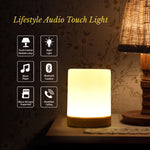 SHAVA Night Light Bluetooth Speaker, Portable Wireless Bluetooth Speakers, Touch Control, Color LED Speaker, Bedside Table Light, Speakerphone/TF Card/AUX-in Supported (White), 7