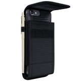 Bomea iPhone Xs Max Holster Case - Rugged Nylon Belt Clip Case Cell Phone Carrying Pouch Holder Belt Holster Carrying Sleeve for Apple iPhone Xs Max (Fits Phone w/Otterbox Commuter Case on) Black