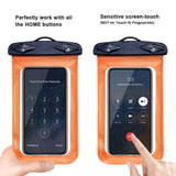 Egchi Waterproof Case 3 Pack Universal Waterproof Phone Pouch Cell Phone Dry Bag for iPhone Series Samsung Galaxy Note HTC LG Sony Nokia - up to 6 inch (Blue&Green&Orange)