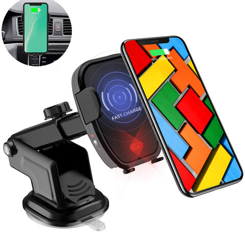 Wireless Car Charger with Automatic Sensor, Qi 10W Fast Wireless Charger Car Mount & Holder Compatible for Samsung Galaxy Note 9 S9/S9 Plus,7.5W for iPhone X/Xs/XS Max/XR/8/8 Plus All Qi-Enabled Phone