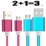 [3Pack] Charge Sync Data Micro USB Cable for Kindle, 5FT Fast High Speed USB 2.0 A Male to Micro B for Amazon Kindle Fire,HD,HDX,Kindle Paperwhite Voyage Oasis Tap Fire Phone Xbox One-Blue+Rose
