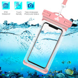 Universal Waterproof Case, Lansen Waterproof Phone Pouch Dry Bag Compatible with iPhone Xs/XR/XS Max/8/7/7 Plus/6S/6/6S Plus, Samsung Galaxy S9/S9 Plus/S8/S8 Plus/Note 8 6 5 4,HTC-[2 Pack]