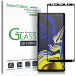 amFilm Glass Screen Protector for Samsung Galaxy Note 9, Full Screen Coverage Screen Protector, 3D Curved Tempered Glass, Dot Matrix with Easy Installation Tray (Black)