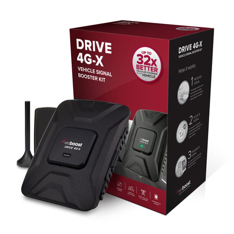 weBoost Drive 4G-X 470510 Cell Phone Signal Booster, Cell Signal Booster for Car & Truck, Boosts 4G LTE Cell Signals – Enhance Your Cell Phone Signal up to 32x