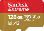 SanDisk Extreme 128GB microSD UHS-I Card with Adapter - 160MB/s with  SanDisk MobileMate USB 3.0 microSD Card Reader