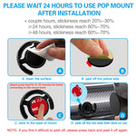 8 Pack 3M Sticky Adhesive Replacement Compatible with Socket Mount Base, VOLPORT VHB Sticker Pads for Car Magnetic Phone Holder and 2pcs Double Sided Tape for Collapsible Grip & Stand