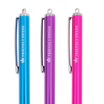 The Friendly Swede Replaceable Micro-Knit Tip Hybrid Stylus with Lanyards, Cloth and Replacement Tips (3 Pack) (Hot Pink + Light Blue + Purple)