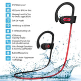 Mpow D3 Bluetooth Headphones with A1 Universal Phone Armband, IPX7 Waterproof Wireless Earphones, HD Stereo Sound 8-10H Battery Noise Cancelling Headsets, Wireless Sport Headphones for Running