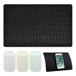 AFUNTA 4 PCS Anti-Slip Car Dash Sticky Pads, 2 Size Heat Resistant Non-Slip Mats, Dashboard Cell Phone Mount Holder Mats, Reusable after Washing off Dust