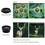 iPhone Lens, Cell Phone Lens Kit-Super Wide Angle Lens, Super Macro Lens, Fisheye Lens, Starburst Lens, CPL Lens, Kaleidoscope Lens, Telephoto Lens, Wide Angle Lens, Macro Lens, 11 in 1 Camera Lens