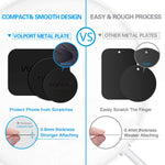 Metal Plate for Phone Magnet, 10 Pack Volport MagicPlate with 3M Adhesive Replacement for Magnetic Phone Car Mount Holder & Cradle & Stand (Vent/CD/Windshield/Dashboard) - Rectangle and Round