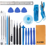 Zacro 21 in 1 Opening Pry Tool Kit with Spudgers and Anti-Static Wrist Strap，Professional Repair Tool Kits for Mobile Phone