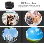Jisusu for iPhone Lens, 0.45x Wide Angle Lens,230°Fisheye Lens & 12.5X Macro Lens (Screwed Together) 3 in1,Clips-On Cell Phone Lens Kit for iPhone/Samsung/Android/Most Smartphones and Tablets