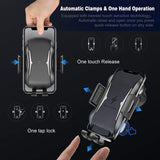 Automatic Clamping Qi Wireless Car Charger, SANCEON 10W/7.5W Fast Charger Car Mount Phone Holder for Air Vent Dashboard Compatible with iPhone Xs/Xs Max/XR/X/8/8Plus, Samsung Galaxy S10/S10+/S9/S9+/S8