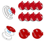 8 Pack 3M Sticky Adhesive Replacement Compatible with Socket Mount Base, VOLPORT VHB Sticker Pads for Car Magnetic Phone Holder and 2pcs Double Sided Tape for Collapsible Grip & Stand