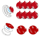 8 Pack 3M Sticky Adhesive Replacement Compatible with Socket Mount Base, VOLPORT VHB Sticker Pads for Car Magnetic Phone Holder and 2pcs Double Sided Tape for Collapsible Grip & Stand
