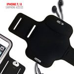 Premium iPhone 7 Plus/iPhone 8 Plus Running Armband with Fingerprint ID Access. Sports Phone Arm Case Holder for Jogging, Gym Workouts & Exercise