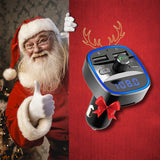 Vproof Bluetooth FM Transmitter, in-Car Wireless Radio Transmitter Adapter Music Player Car Kit W Blue Circle Ambient Light, 2 USB Ports, Hands Free Calling, TF Card & USB Flash Drive Support