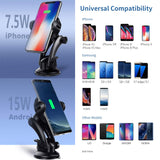 KOAKUMA Wireless Car Charger Mount, Automatic Clamping Car Mount Air Vent Phone Holder with 15W QI Fast Charging Compatible with iPhone X/XS Max/XS/XR/8/8 Plus, Samsung Galaxy S10/S10+/S9/S9+/Note 9/8