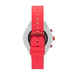 Fossil Women's Gen 4 Sport Heart Rate Metal and Silicone Touchscreen Smartwatch, Color: Coral Red (FTW6027)