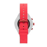 Fossil Women's Gen 4 Sport Heart Rate Metal and Silicone Touchscreen Smartwatch, Color: Coral Red (FTW6027)