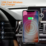 Qi Certified Fast Wireless Car Charger Mount, Automatic Gravity 10W Qi Fast Charging Car Phone Holder Air Vent Compatible for iPhone XS/MAX/XR/X/8/8+, Samsung Galaxy 9/S9/S9+/S8/S8+