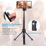 Eocean 45-Inch Selfie Stick Tripod, Extendable Selfie Stick with Wireless Remote Compatible with iPhone Xs/Xr/Xs Max/X/8 Plus/8/ iPhone XR/iPhone XS/iPhone XS Max/7 Plus/Galaxy Note 9/S9/S9 Plus/GoPro