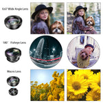 Phone Camera Lens, OYRGCIK 5 in 1 Phone Lens Kit 12X Zoom Telephoto Lens with Telescope + Fisheye Lens + Wide Angle Lens + Macro Lens Compatible with iPhone X XS Max 8 7 Plus Samsung S10 S10e S9 S8