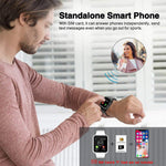 Smart Watch Bluetooth Fitness Tracker Qidoou Android iOS Compatible Smartwatch of SIM SD Card Slot, Waterproof Pedometer Sleep Calorie Monitor Call/Message Music Clock for Men Women Kids (White)