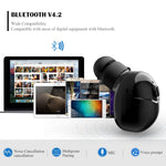 Mini Bluetooth Earbud, Ture Invisible Wireless Earphone V4.2, IPX4 Sweatproof 8-Hr Talking Time Car Bluetooth Headset with HD Mic & Charging Case for iPhone iPad Samsung Android Devices (One PCS)
