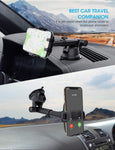 Mpow Car Mount Holder, Universal Dashboard Car Phone Mount, Windshield Car Phone Holder, Washable Gel Pad Compatible iPhone XR/XS Max/X/8, Galaxy S10/S9/S8/S7, Google, Huawei, One Plus, Moto, and More