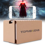 Google Cardboard,Topmaxions 3D VR Virtual Reality DIY VR Headset for 3D Movies and Games Compatible with Android & Apple Up to 6 Inch Easy Setup Machine