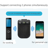 Bluetooth Hands Free Car Kit, SUNITEC Bluetooth HandsFree Car Speakerphone with Vibration Sensor AUTO Power ON Support GPS, Music, Wireless for Cell Phone, iPhone X/8/Plus Samsung [2 Year Warranty]