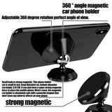Magnetic Car Mount, MANORDS Stylish 360°Rotation Car Phone Holder, Adjustable Dashboard Mount Compatible iPhone Xs X 8 Plus 7 6s Samsung Galaxy S9 S8 Edge S7 Note 9 and More(Black)
