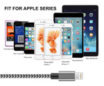 Short iPhone Cable iPhone Charging Cable 4Pack 1FT Braided iPhone Charger Cable Fast Charge and Data Sync Cord for Phone X 8 7 6S 6 Plus Pad 2 3 4 Mini, Pad Pro Air, Pod Nano Touch(Black)