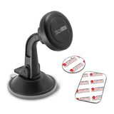 TechMatte Car Phone Mount Magnetic | Dashboard Mounted Car Phone Holder | Universal Smartphone Compatibility with Strong Magnetic Technology (Black)