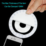 Selfie Ring Light, XINBAOHONG Rechargeable Portable Clip-on Selfie Fill Light with 36 LED for iPhone/Android Smart Phone Photography, Camera Video, Girl Makes up (White)