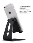 Adjustable Cell Phone Stand, Lamicall Phone Stand : [UPDATE VERSION] Cradle, Dock, Holder Compatible with iPhone Xs XR 8 X 7 6 6s Plus SE 5 5s 5c charging, Accessories Desk, Android Smartphone - Black