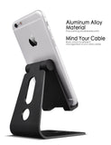 Adjustable Cell Phone Stand, Lamicall Phone Stand : [UPDATE VERSION] Cradle, Dock, Holder Compatible with iPhone Xs XR 8 X 7 6 6s Plus SE 5 5s 5c charging, Accessories Desk, Android Smartphone - Black