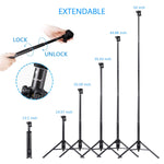 Wevon Selfie Stick Tripod, 54 inch Extendable Phone Tripod with Wireless Remote Compatible with iPhone Xs Max Xr X 8 7 Plus, Android, Samsung Galaxy, Camera Tripod Compatible with Nikon Canon and more